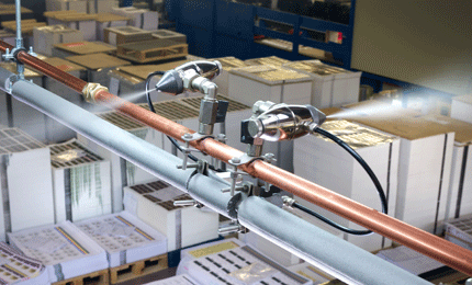 Condair's JetSpray air and water atomising humidifier, developed especially for the printing industry